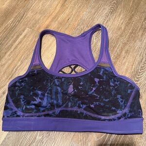 Lululemon Athletica Purple and Black Sports Bra